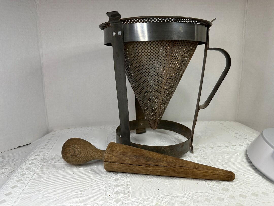 Antique Cone Shaped Strainer Vintage Strainer Sieve on Stand Etsy