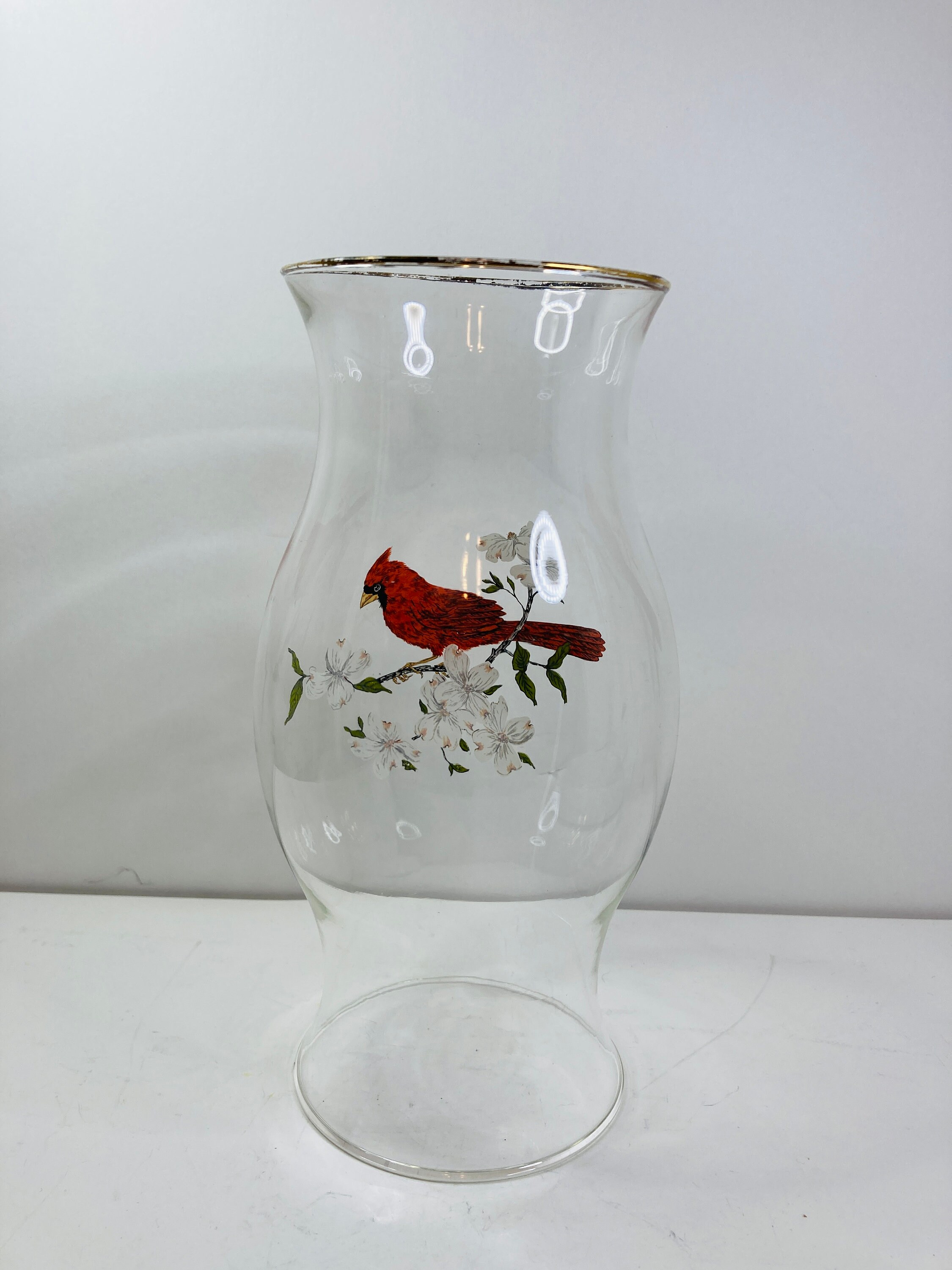 Clear Glass Christmas Hurricane Candle Chimney Globe 81/2 x Etsy