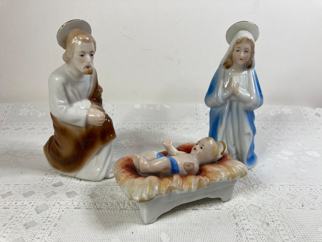 Ajax Porcelain Nativity Set Vintage Japan Nativity Set Ajax Etsy
