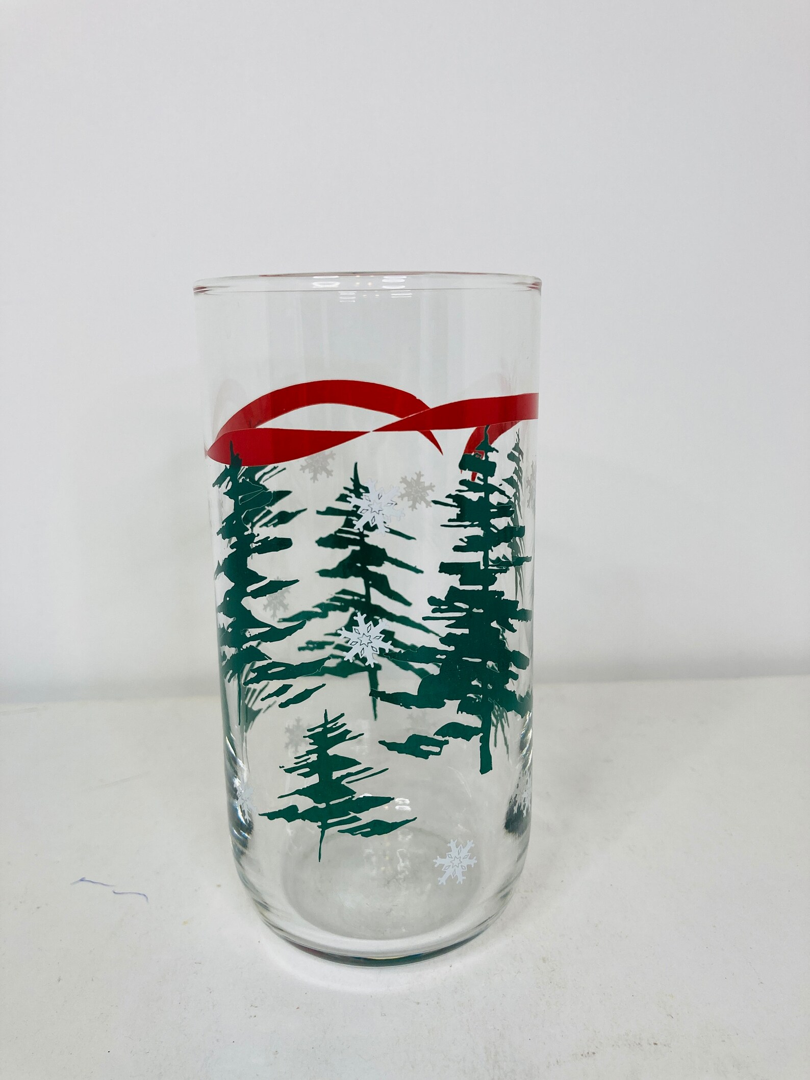 Libbey Christmas Glass Set in Original Box Libbey Pine Trees Etsy