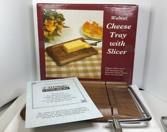 Walnut Cheese Tray With Slicer, Centurion Walnut Cheese Tray With Slicer, Walnut Cheese Board With Slicer