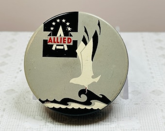 Allied Typewriter Ribbon Tin Empty, Vintage Office