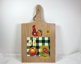 Chicken Design Kitchen Cutting Board, Kitchen Wall Decor, Kitchen Bread Cutting Board