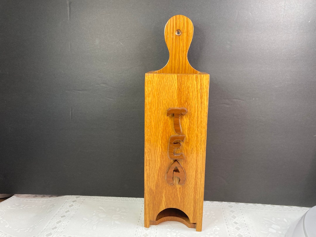 Wood Wall Tea Bag Holder Wood Tea Bag Holder Tea Bag Wood Etsy