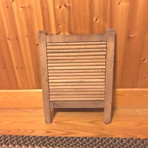 Primitive Wood Roller Washboard,  Primitive Wood Laundry Washboard