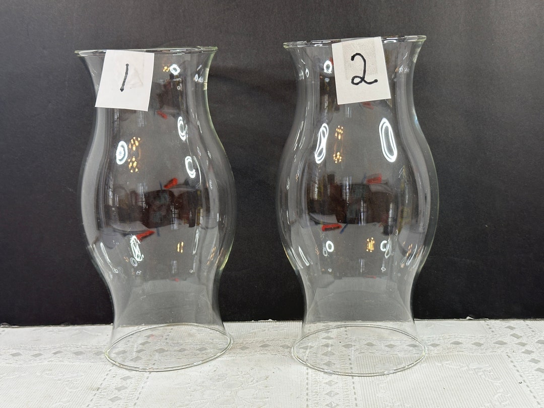 Clear Glass Hurricane Candle Chimney Globe, Replacement Glass Hurricane