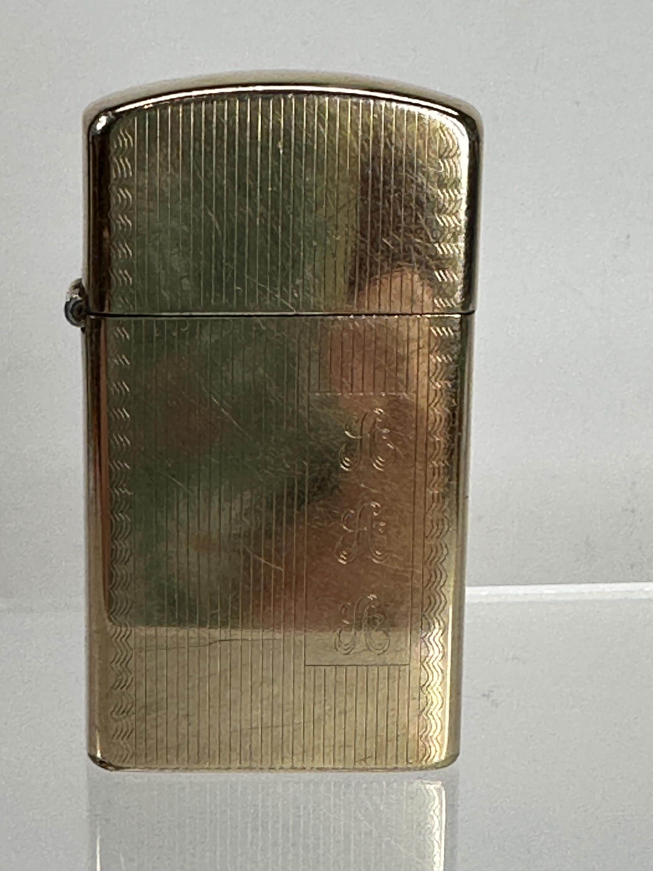 Zippo 10K Gold Filled Slim Lighter, Zippo Slim Lighter, - Etsy