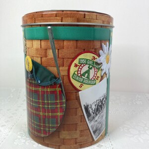 Girl Scouts Backpack Senior Roundup Badge Tin, Girl Scouts Backpack Tin, Girl Scouts Collectibles image 3