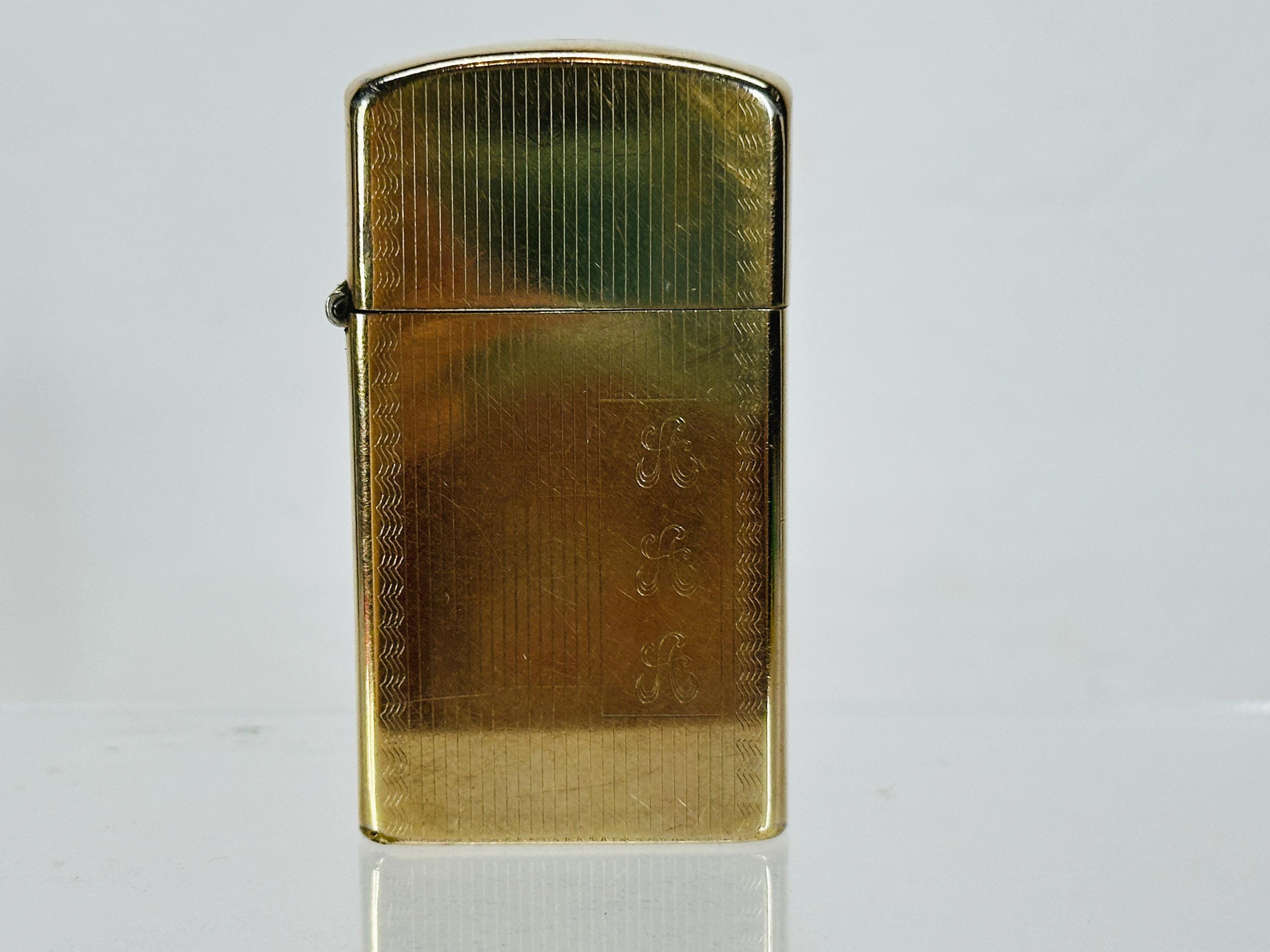 Zippo 10K Gold Filled Slim Lighter, Zippo Slim Lighter, - Etsy