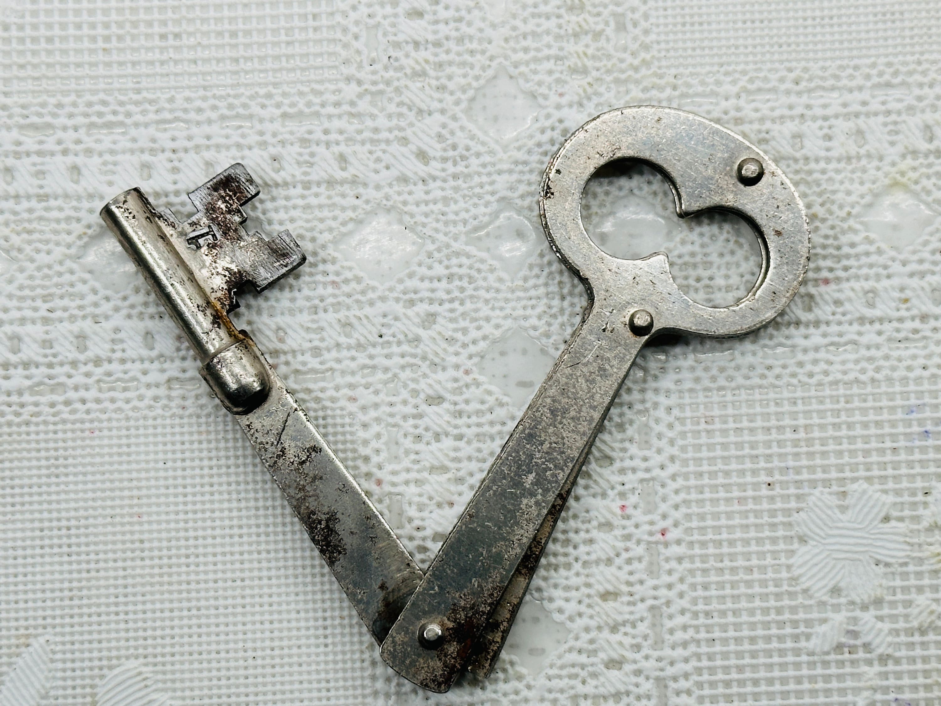 Folding Skeleton Key, #1 Folding Skeleton Key, Antique