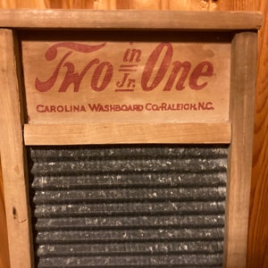 Two in One Jr Washboard, Small Two in One Jr Laundry Washboard, Two in One Jr Galvanized Metal Washboard, Small Metal Washboard image 6