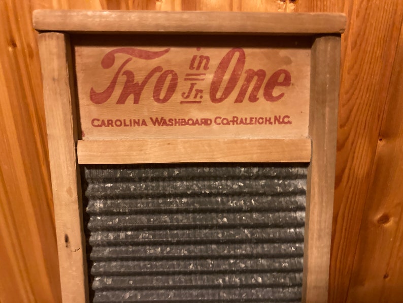 Two in One Jr Washboard, Small Two in One Jr Laundry Washboard, Two in One Jr Galvanized Metal Washboard, Small Metal Washboard image 6