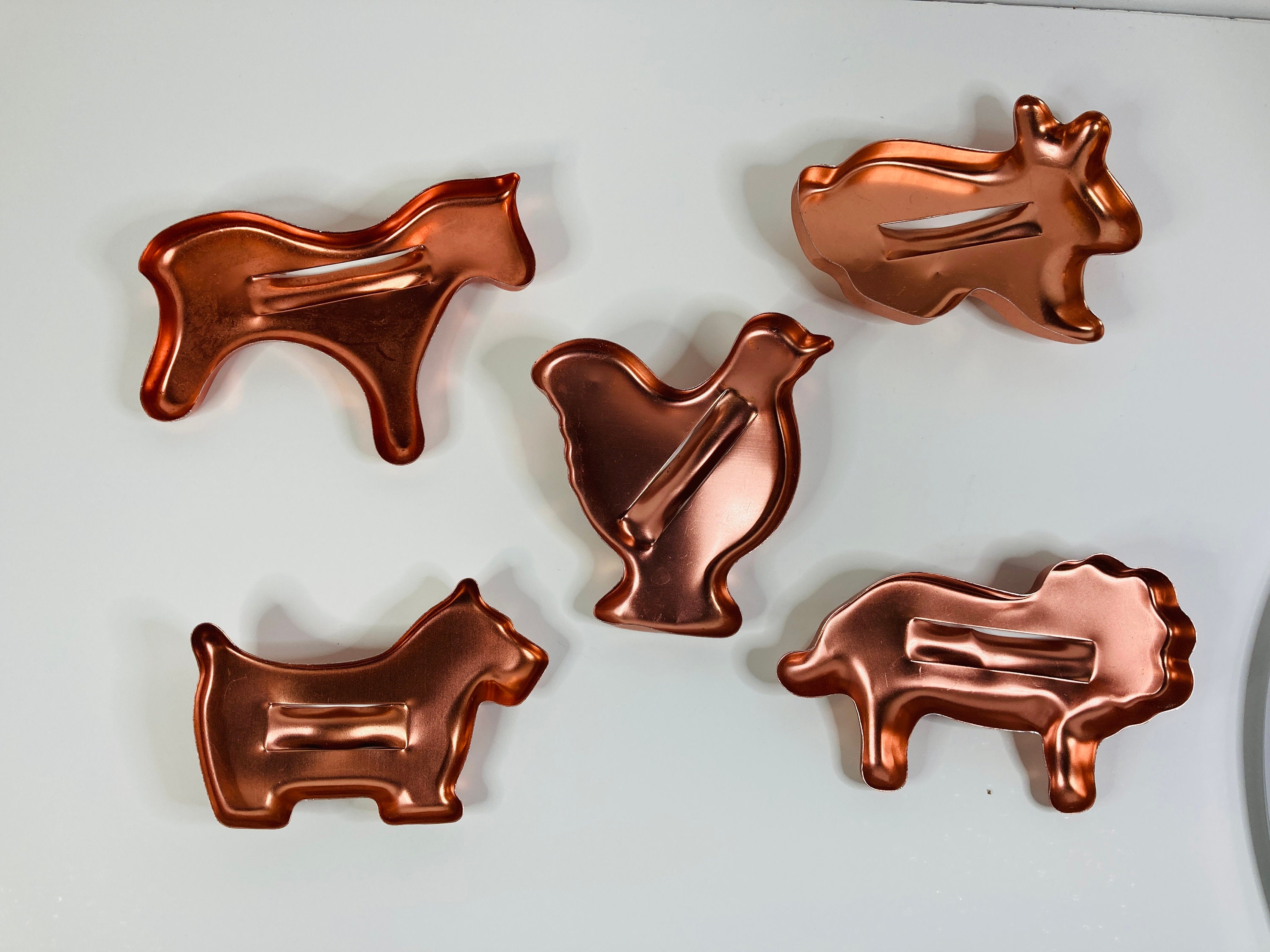 Copper Animal Cookie Cutters Copper Cookie Cutter Animal Etsy UK