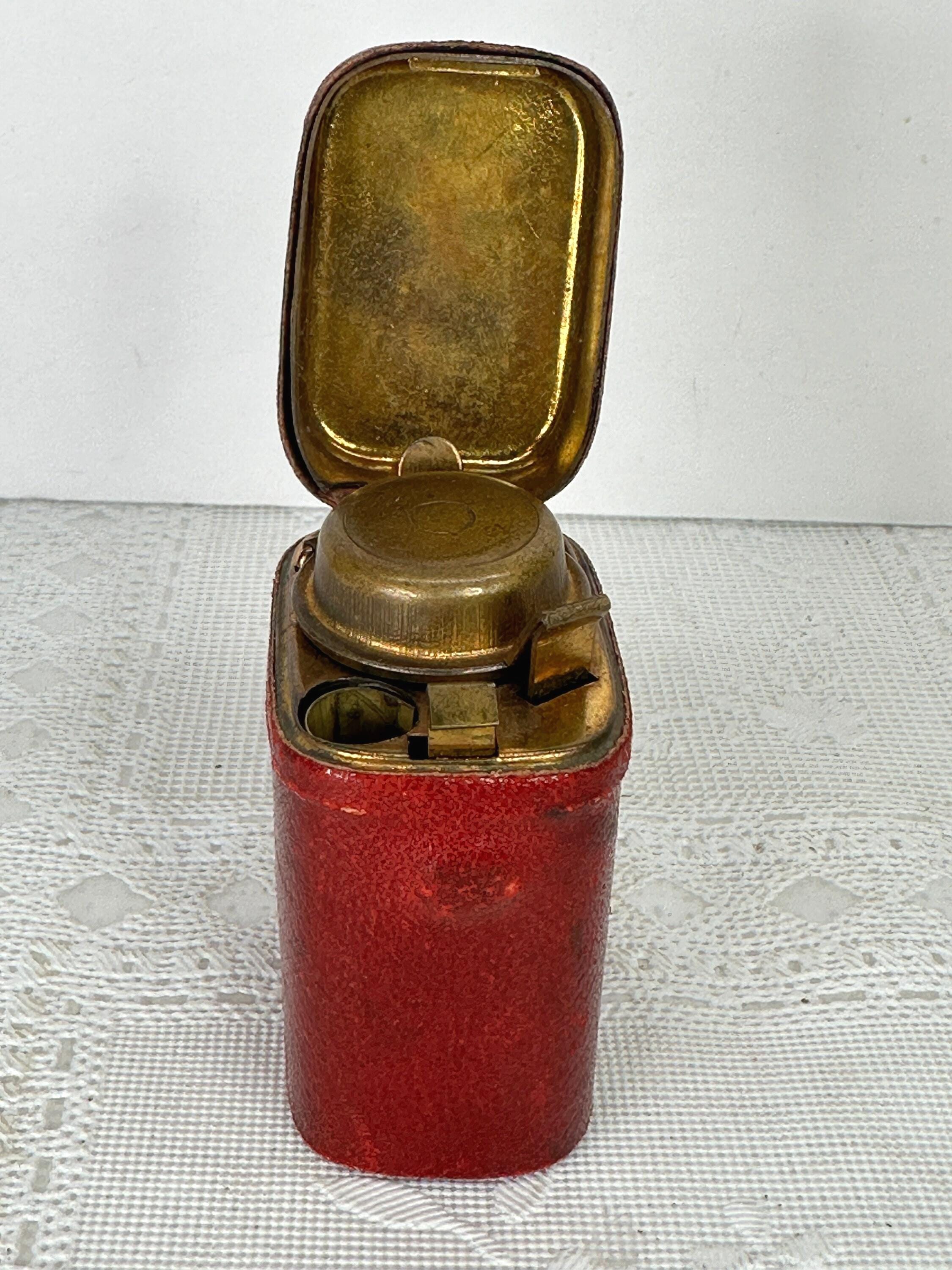 Red Leather Traveling Inkwell, Leather Inkwell - Etsy
