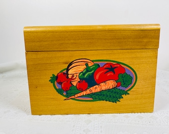 Wood Recipe Box, Wood Index Card Recipe Box, Wood Index Box, Recipe Box, Recipe Index Card Box