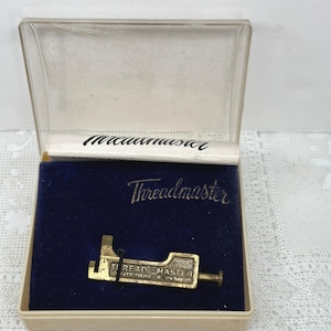 Threadmaster Automatic Brass Needle Threader,  Vintage Sewing Notions