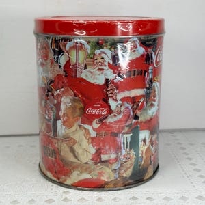 Coca Cola Santa Puzzle Tin, Coke Santa Refreshed Puzzle Tin, Coca Cola #708 Christmas Puzzle in Tin, Coke Puzzle Tin