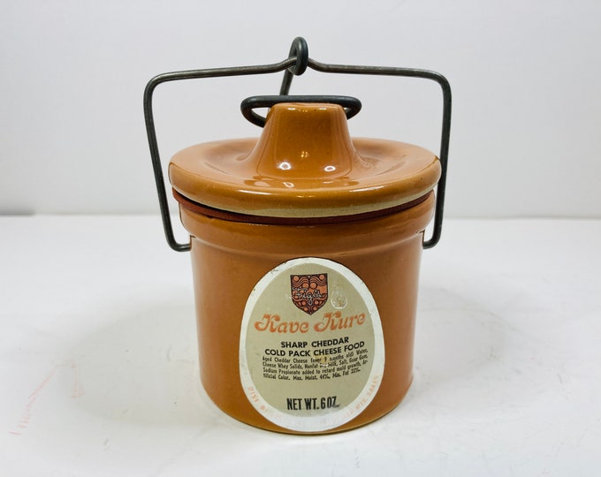 Kave Kure Sharp Cheddar Cheese Crock With Label, Kave Kure Cheese Crock ...