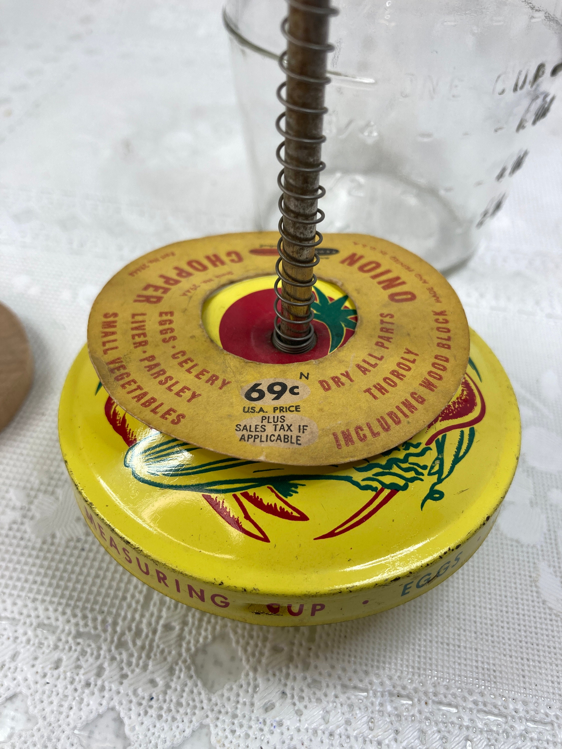 Food Nut Chopper Chrome and Glass w/ Bakelite Handle Mid-Century - Ruby Lane