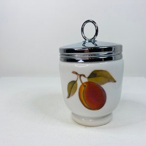 Royal Worcester Peach Berries King Size Egg Coddler, Royal Worcester Porcelain Egg Coddler, Royal Worcester Peach Berries Egg Coddler
