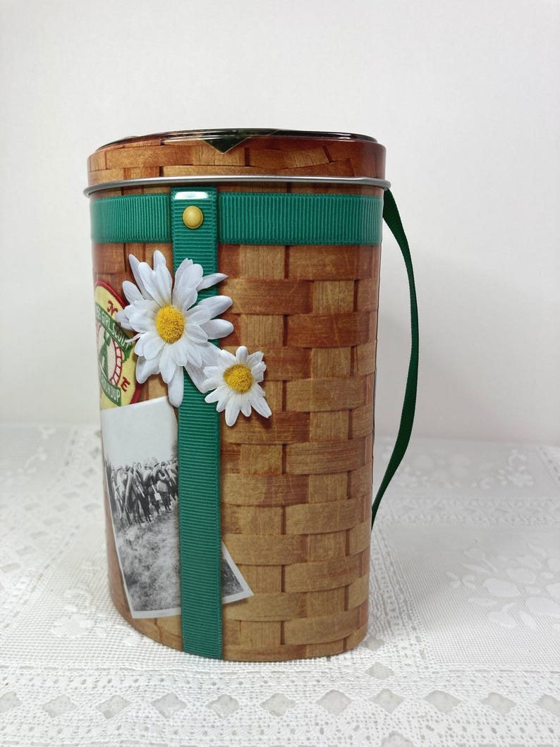 Girl Scouts Backpack Senior Roundup Badge Tin, Girl Scouts Backpack Tin, Girl Scouts Collectibles image 4