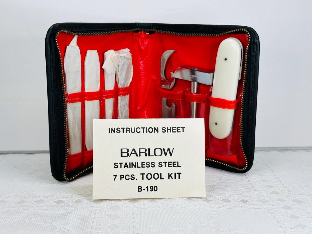 Barlow Seven Piece Tool Kit, Barlow Stainless Steel Tools, Barlow Multi ...