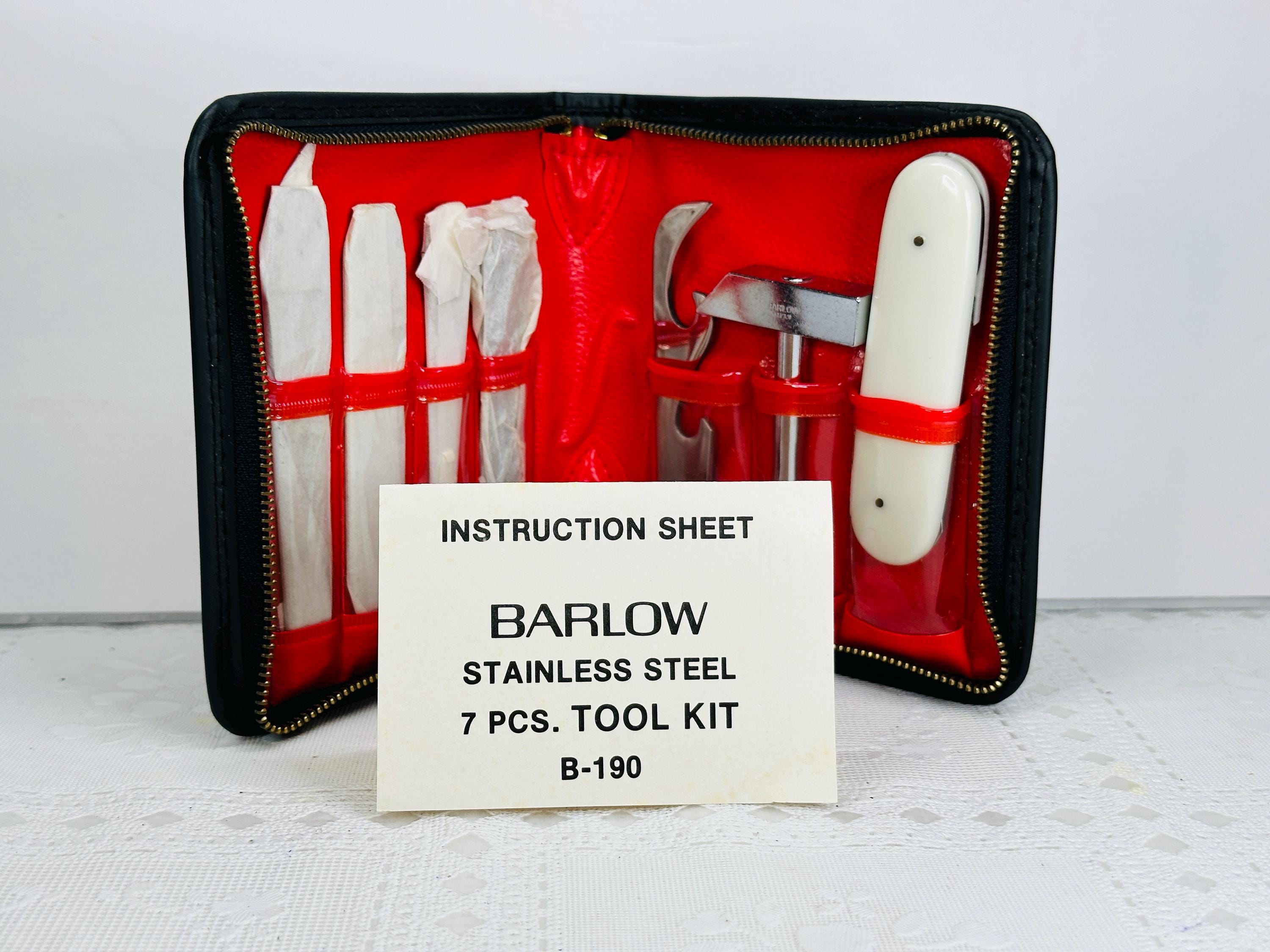 Barlow Seven Piece Tool Kit, Barlow Stainless Steel Tools, Barlow