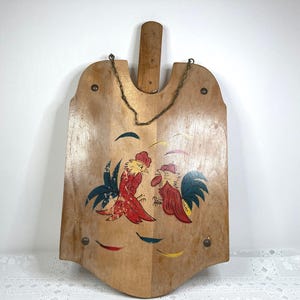 Rooster Cutting Board With Knife, Rooster Design Cutting Board, Chicken Design Cutting Board, Rooster Cutting Board Wall Decor,