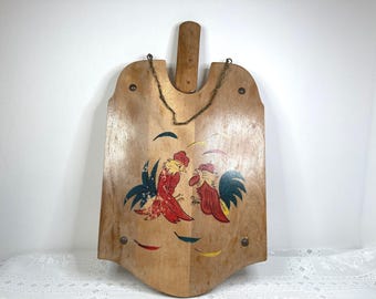 Rooster Cutting Board With Knife, Rooster Design Cutting Board, Chicken Design Cutting Board, Rooster Cutting Board Wall Decor,