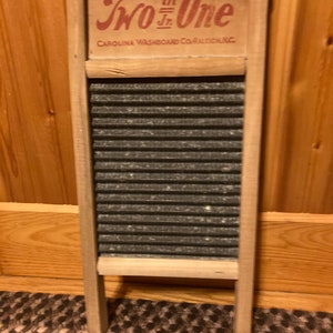 Two in One Jr Washboard, Small Two in One Jr Laundry Washboard, Two in One Jr Galvanized Metal Washboard, Small Metal Washboard image 2