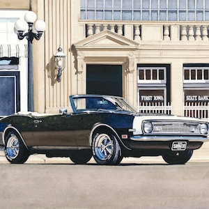 68 Camaro - Reproduction of Original Watercolor Painting