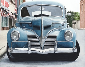 1939 Dodge - Reproduction of Original Watercolor Painting