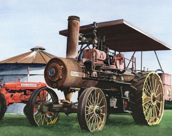 Old Tractors - Reproduction of Original Watercolor Painting
