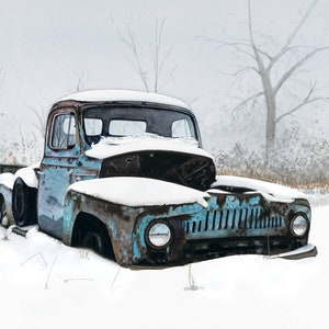 Cold Storage - 1950 International- Giclee Reproduction of Original Watercolor Painting