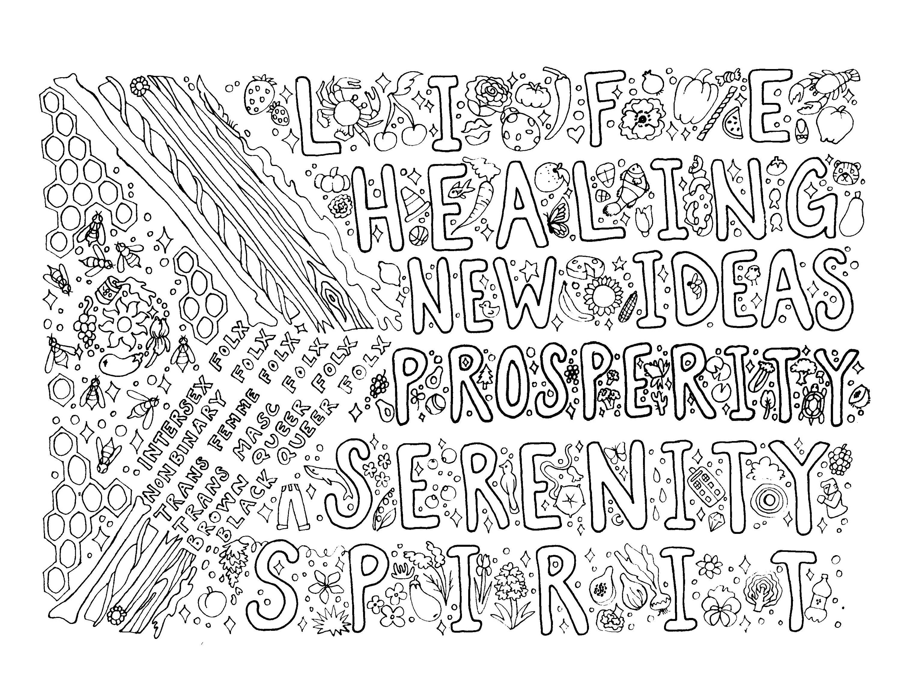 Pride Flag Coloring Page Etsy