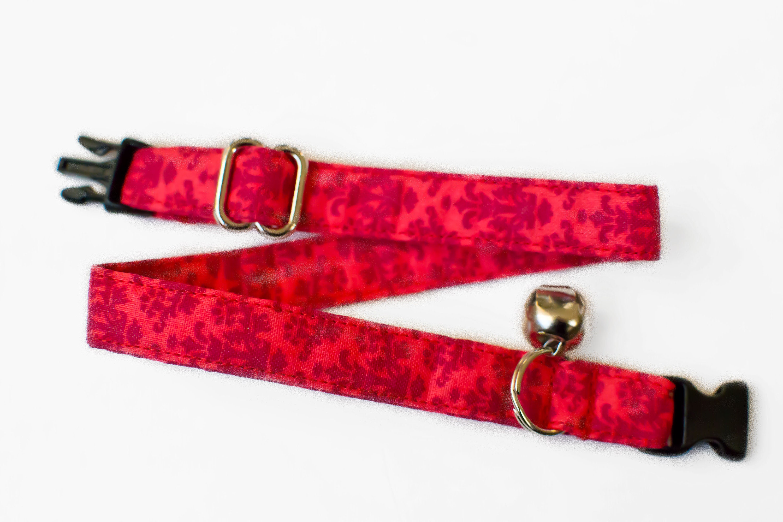 Valentine Cat Collar Red Cat Collar Damask Cat Collar Etsy