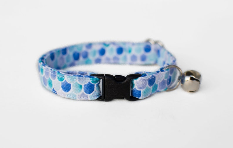 Mermaid Cat Collar Blue Cat Collar Mosaic Cat Collar Unique Etsy