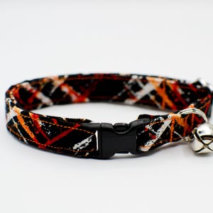 Halloween Cat Collar: Eyeballs, Moon & Stars, Paint Splatter, Grafitti -Breakaway or Non-Breakaway Buckle-Puppy-XSmall Dog Grafitti