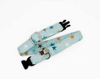 Star Cat Collar- Star Puppy Collar- Blue Cat Collar- Blue Puppy Collar- Boy Cat Collar- Boy Puppy Collar- Breakaway Cat Collar- Star Collar