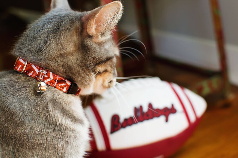 Football Cat Collar Game Day Cat Collar Football Collar Etsy
