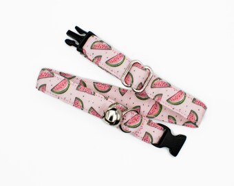 Watermelon Cat Collar- Watermelon Collar- Fruit Cat Collar- Spring Cat Collar- Summer Cat Collar- Food Cat Collar- Breakaway Cat Collar