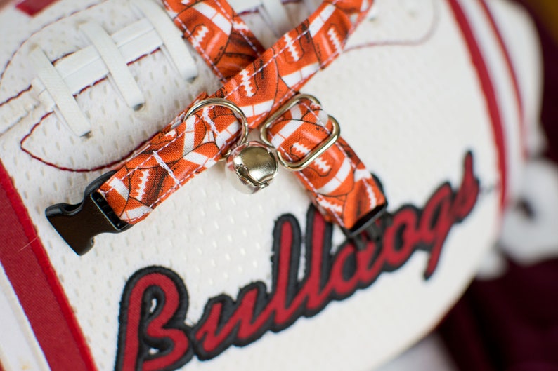 Football Cat Collar Game Day Cat Collar Football Collar Etsy