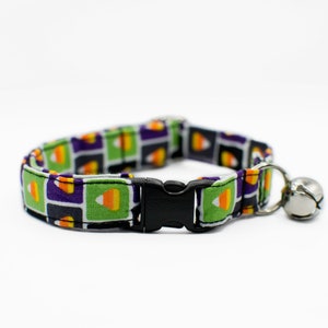 Halloween Cat Collar Holiday Cat Collar Seasonal Cat Collar Candy Corn Collar Spooky Cat Collar Orange Cat Collar-Breakaway Cat Collar image 4