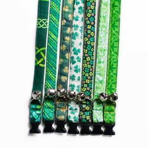 St Patrick's Day- Cat Collar- Clover Cat Collar- Celtic Cat Collar- Green Cat Collar- Holiday Cat Collar- Breakaway Cat Collar