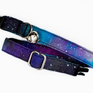 Galaxy Cat Collar- Night Sky Cat Collar- Star Sky Cat Collar- Midnight Cat Collar- Star Cat Collar- Night Cat Collar- Breakaway Cat Collar