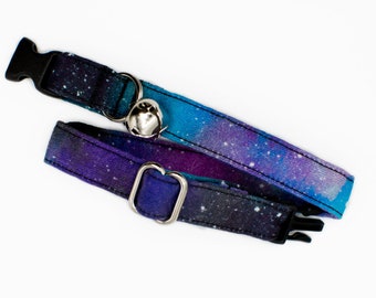 Collar de gato Galaxy- Collar de gato cielo nocturno- Collar de gato cielo estrella- Collar de gato de medianoche- Collar de gato estrella- Collar de gato nocturno- Collar de gato separatista