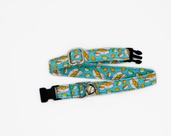 Collier pour chat avec pépites de poulet : impression de nourriture - échappée ou non - chiot, petit chien