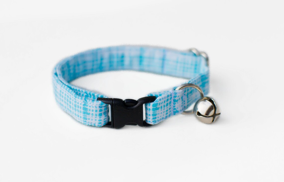 Blue Cat Collar Boy Cat Collar Male Cat Collar Spring Cat Etsy