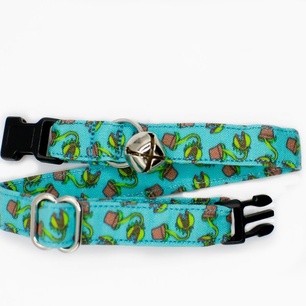 Piranha Plant Collar- Piranha Cat Collar- Piranha Print Collar - Piranha Puppy Collar- Cool Cat Collar- Trendy Puppy Collar-Breakaway Collar