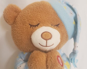 Midwood Brands Praying Bear says Now I lay me down to sleep Plush Stuffed animal 10"